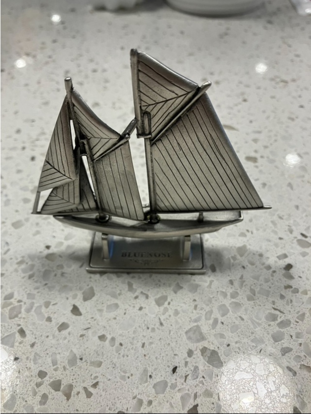 Bluenose Pewter Sailboat Figurine